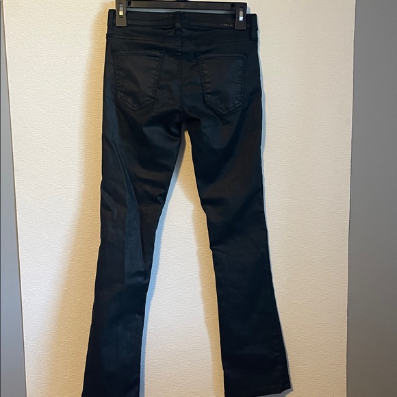 Current/Elliott The Slim Boot Black Coated Jeans Size 26 - Picture 6 of 12